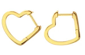 Kris Nations - Earrings - Open Heart Hinged Huggie (18K Gold Vermeil) #E761-G