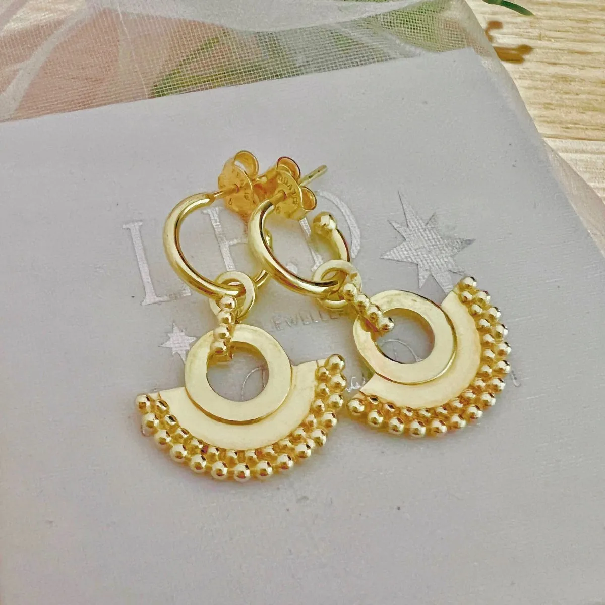 Laihas Prestige Queen Cleopatra Bohemian Gold Hoop Earrings.