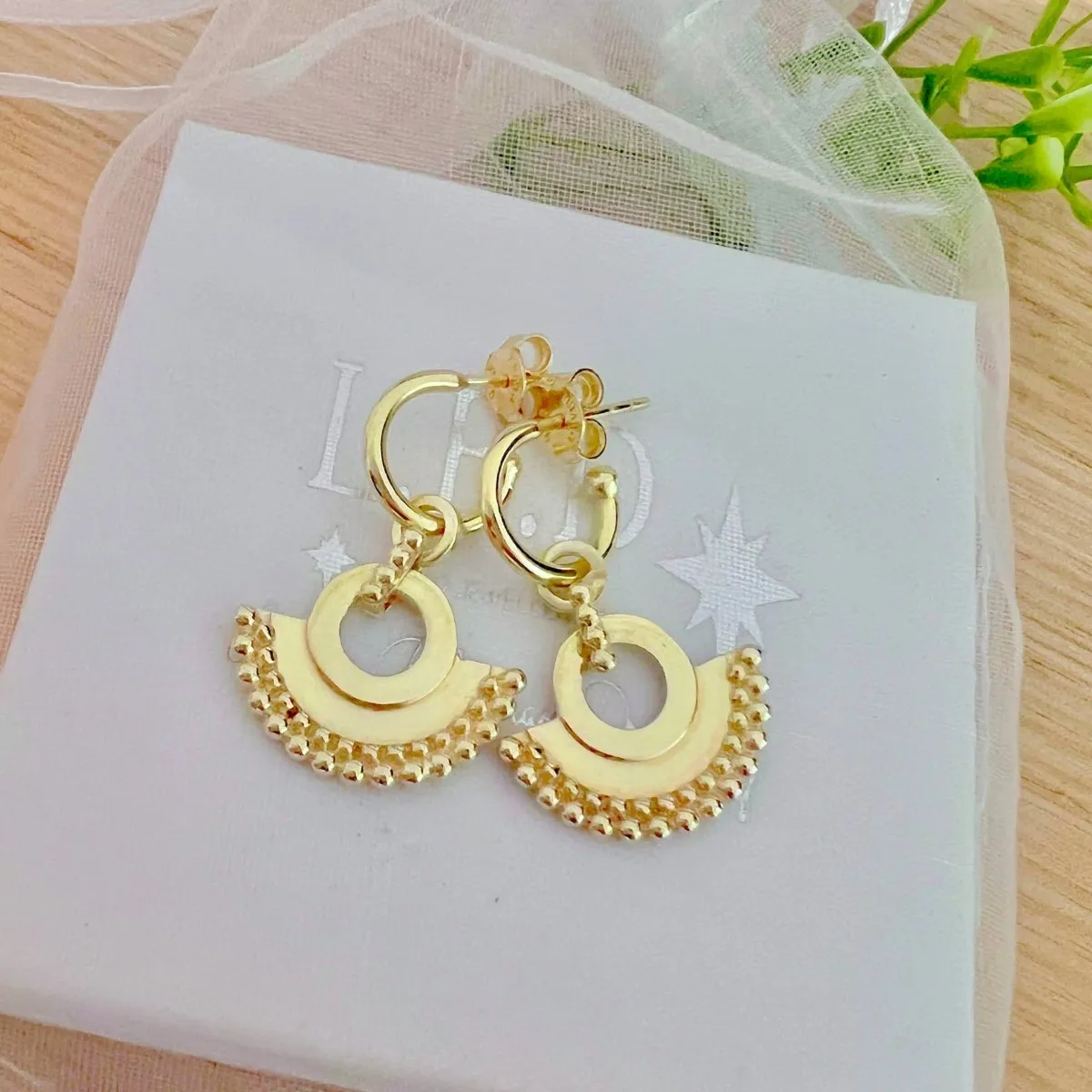 Laihas Prestige Queen Cleopatra Bohemian Gold Hoop Earrings.