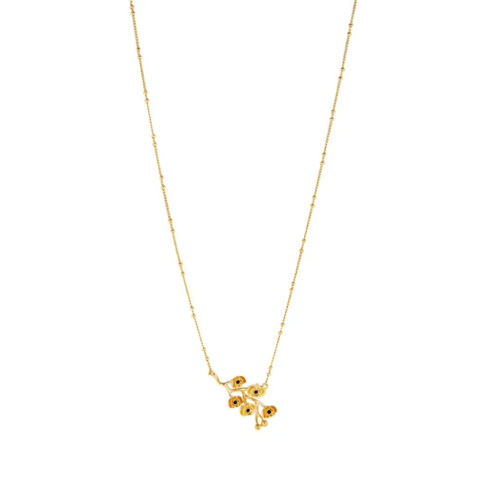 Les Nereides Flamboyant Orchids And Branch Pendant Necklace