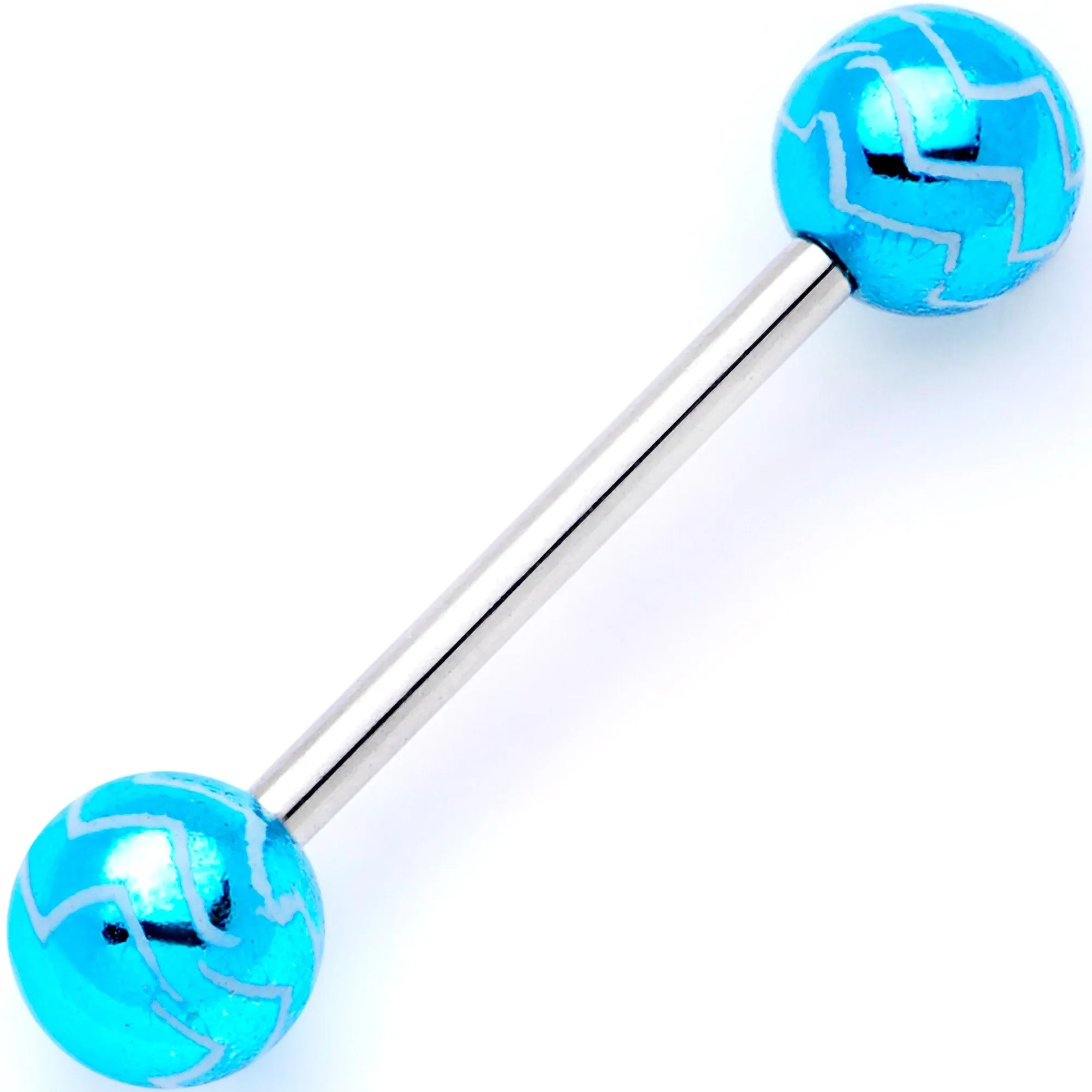 Life of the Party Zig Zag Barbell Tongue Ring Set of 4