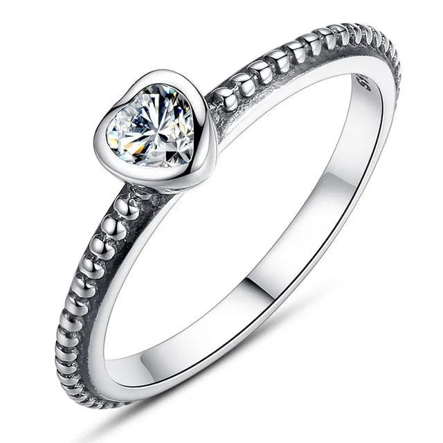 Love Heart Ring Stackable Ring