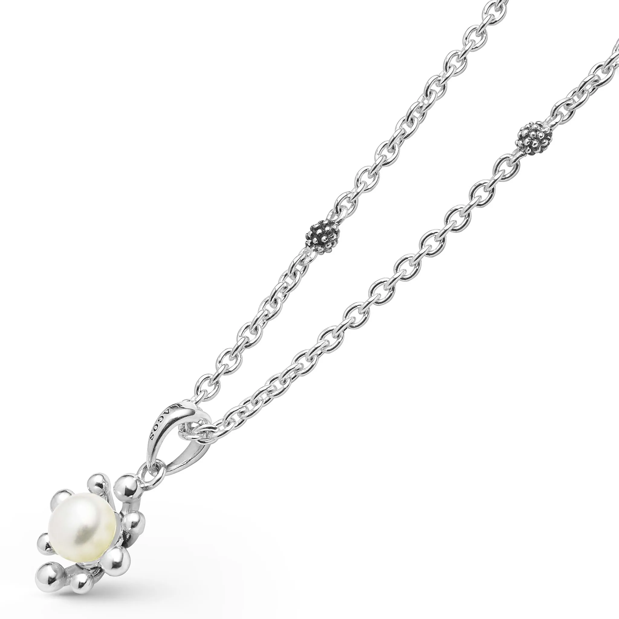 Luna Fleur Pearl Pendant Necklace