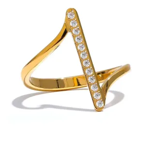 Luxe Cubic Zirconia Line Ring