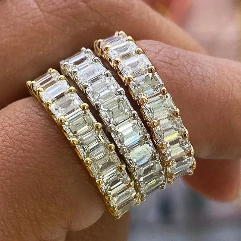 Luxury Micro Paved Zirconia Promise Rings for Women