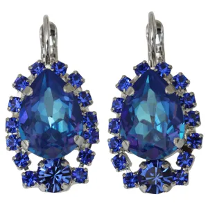 Mariana "Sun-Kissed Capri" Rhodium Plated Teardrop Pear Crystal Earrings, 1259/1 206167