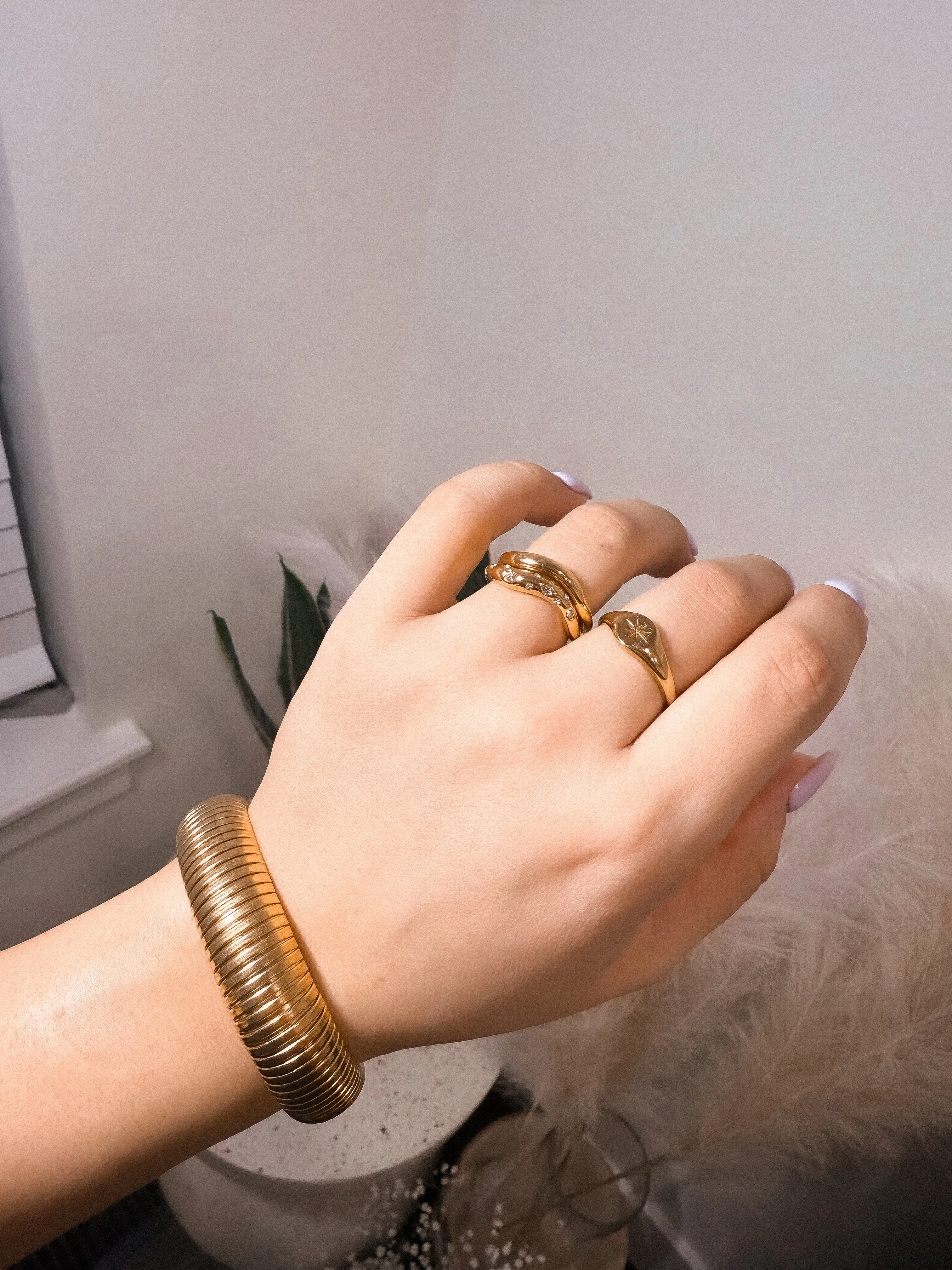 Maritza stackable rings *18K Gold Plated*