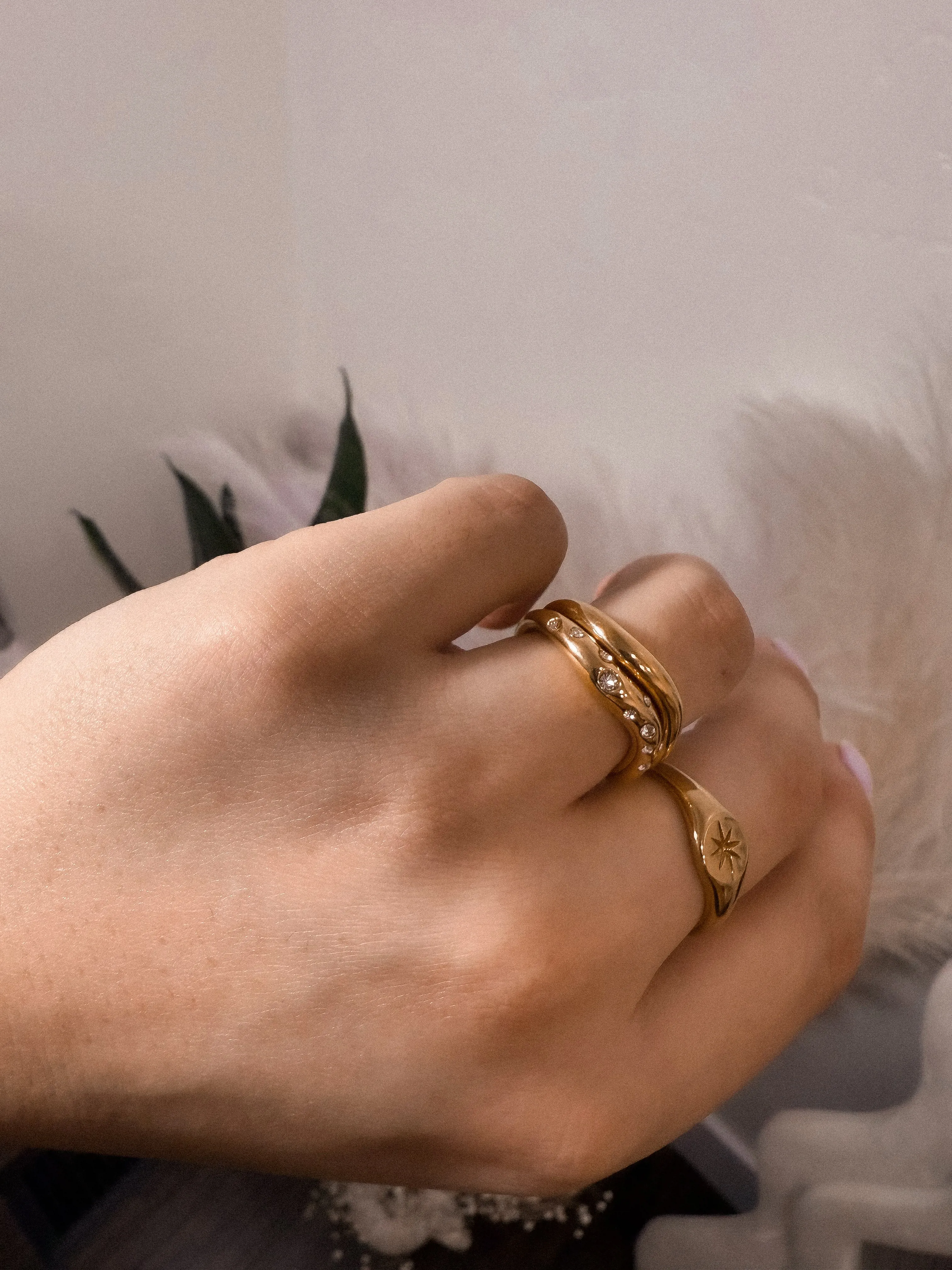 Maritza stackable rings *18K Gold Plated*