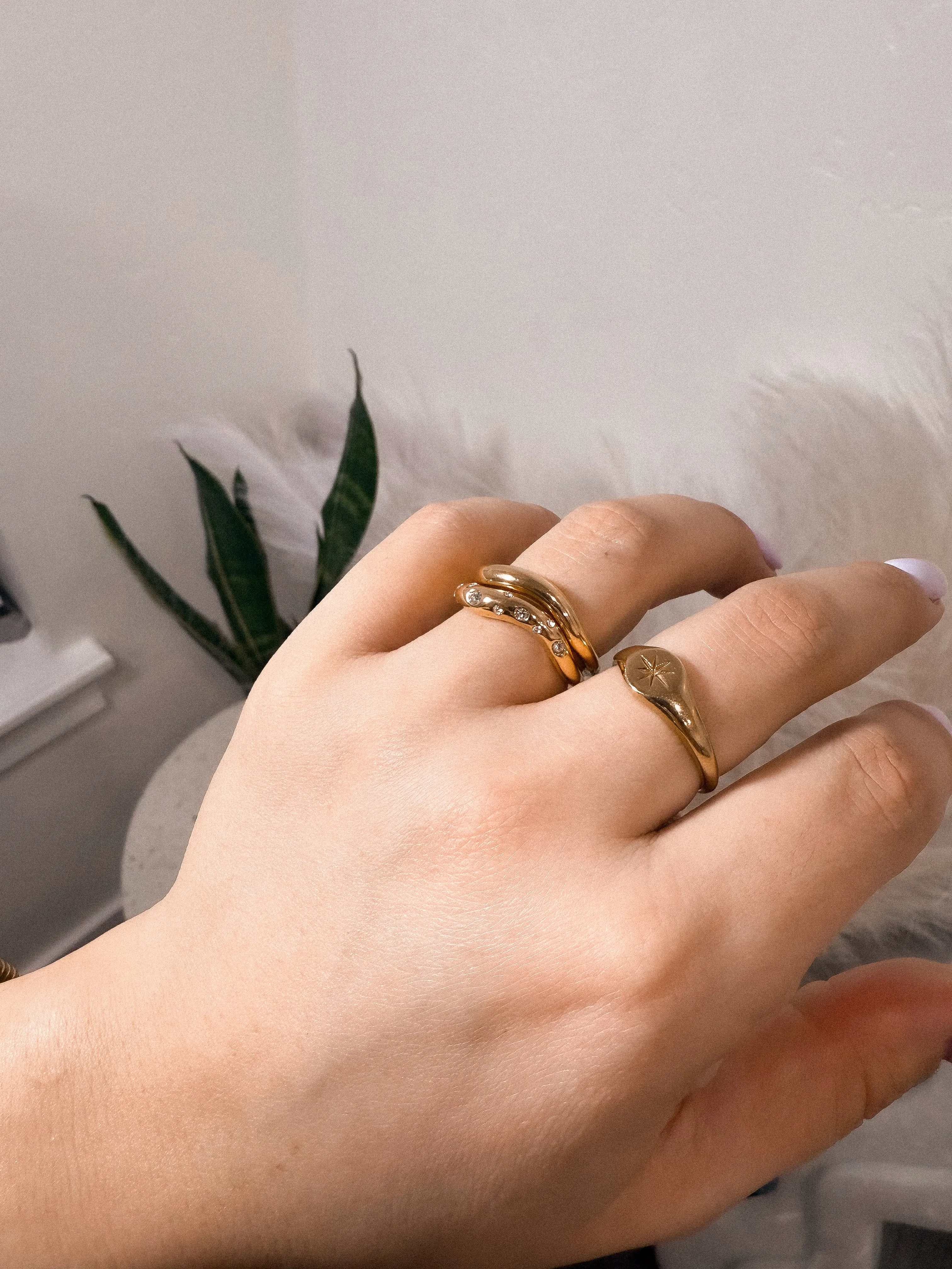 Maritza stackable rings *18K Gold Plated*