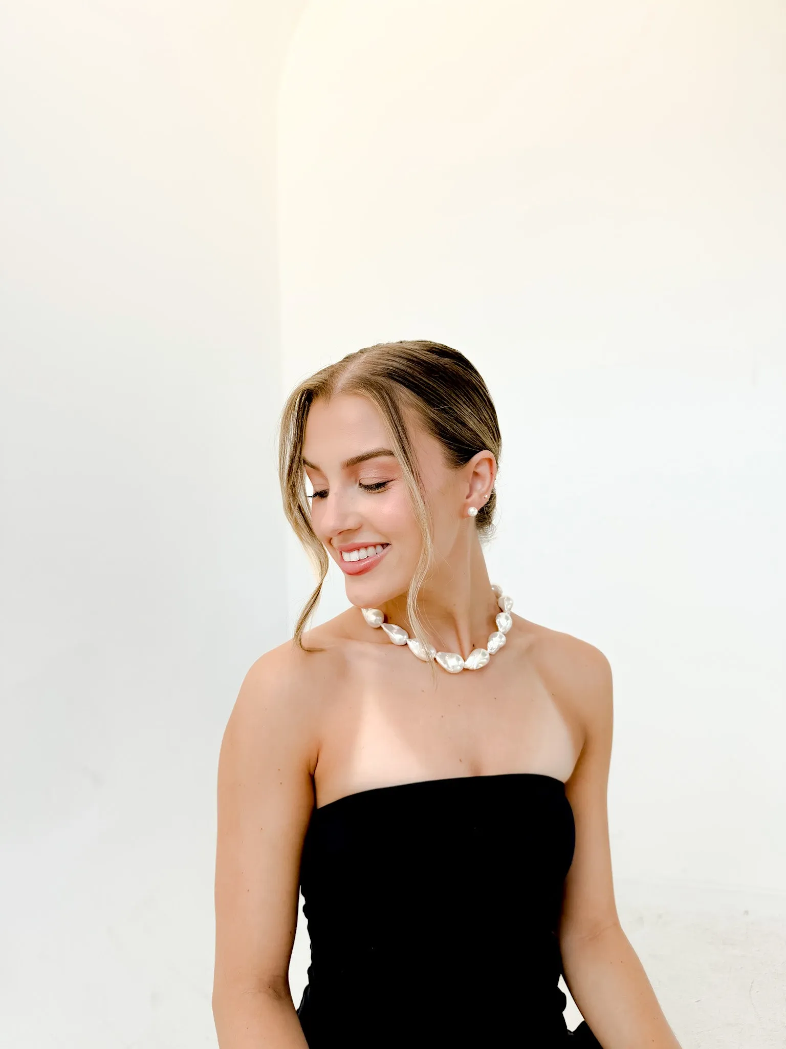 Massive Nucleated Baroque Pearl Necklace
