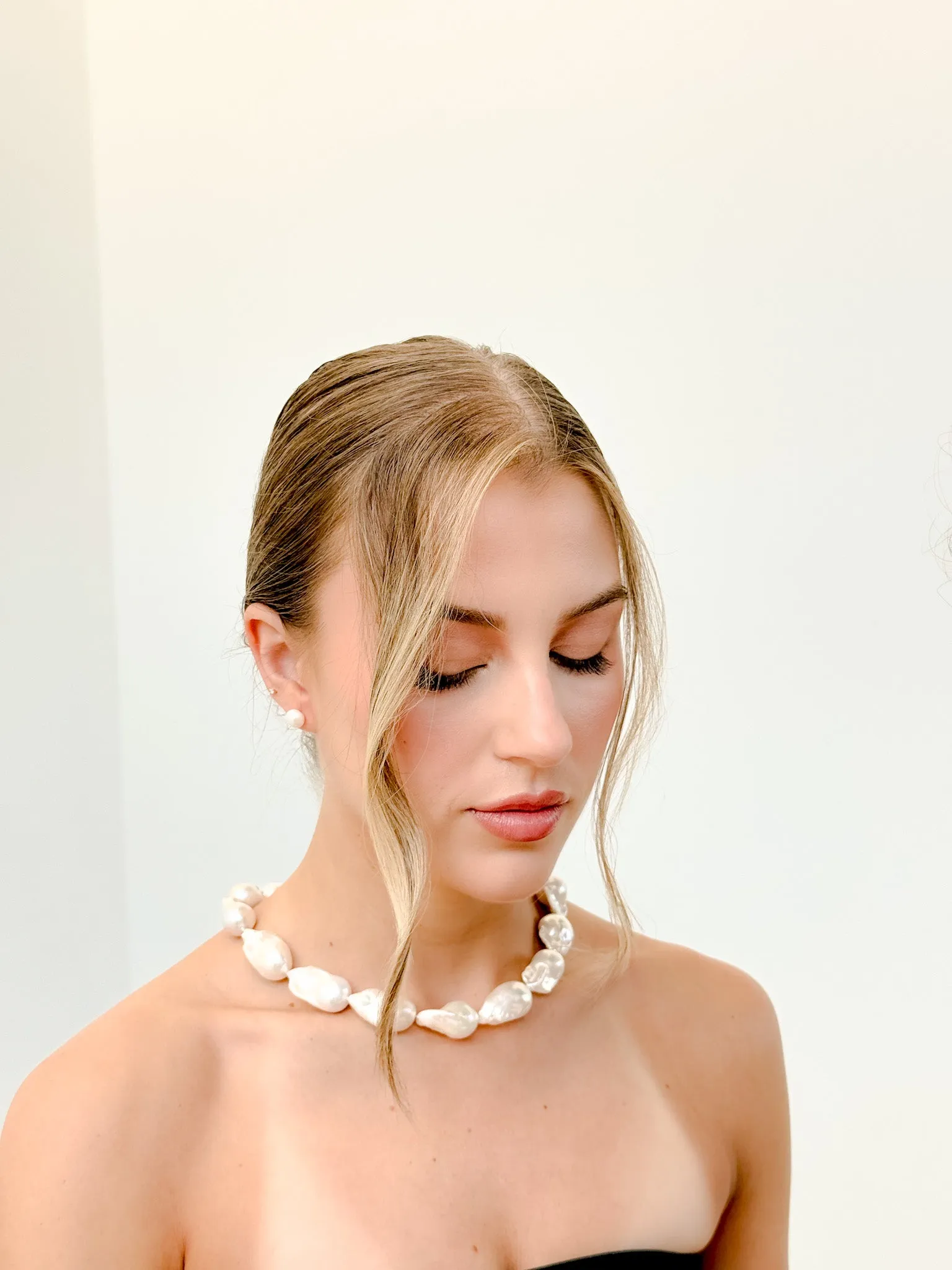 Massive Nucleated Baroque Pearl Necklace