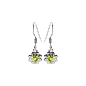 Matilda peridot petal earrings
