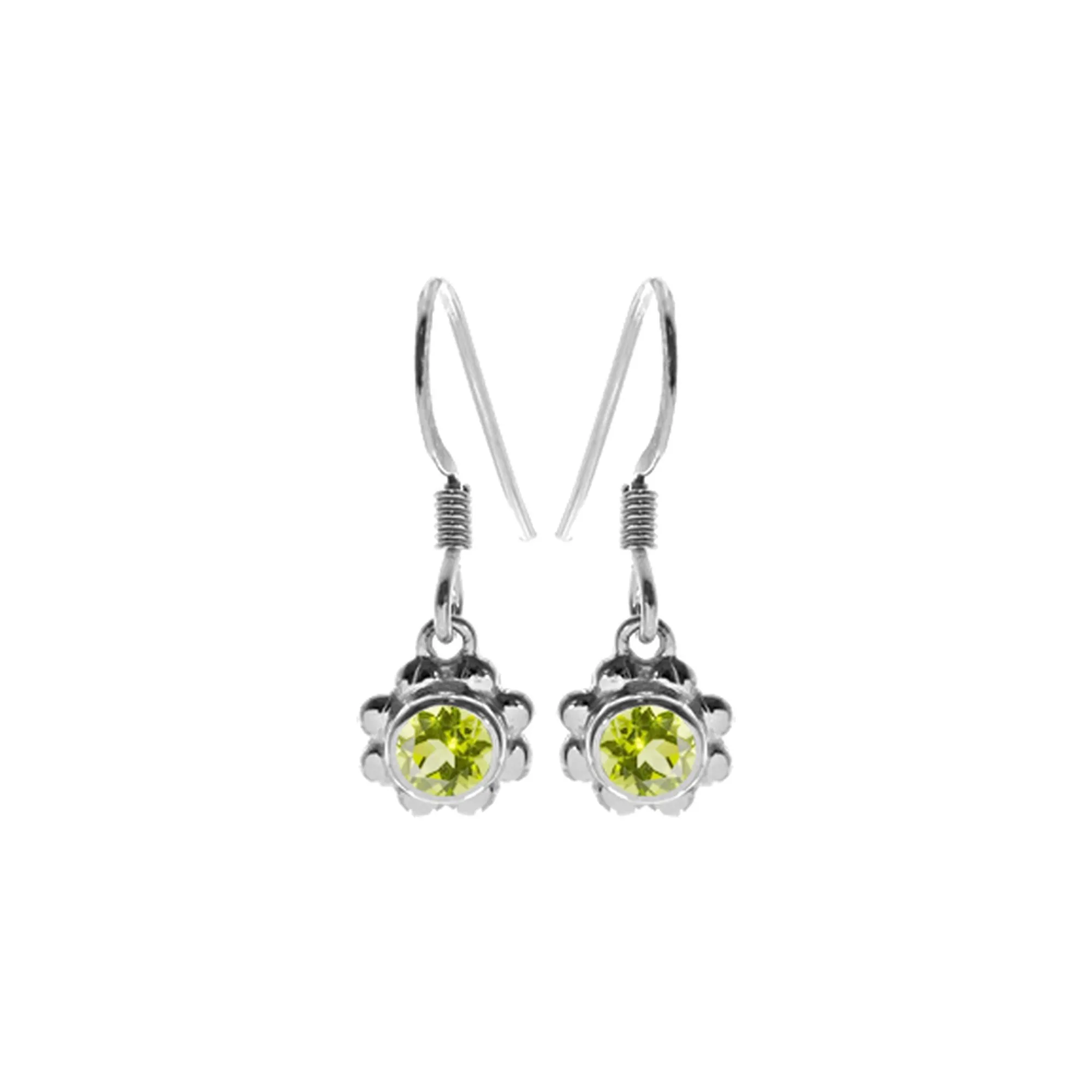 Matilda peridot petal earrings