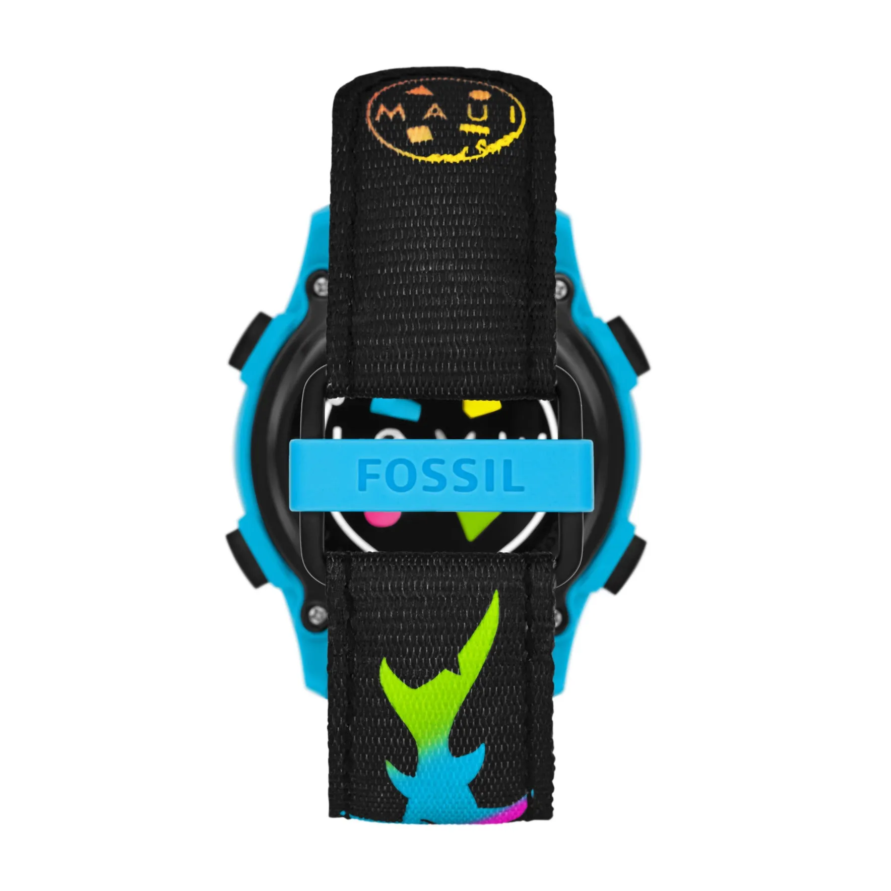 Maui and Sons x Fossil Limited Edition Solar-Powered Analog-Digital Black rPET Watch