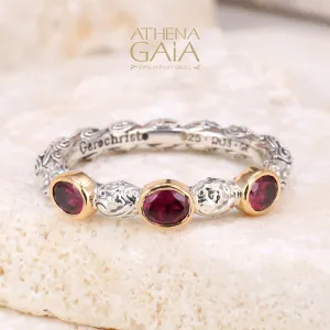 Meadow Breeze Triple Oval Stone Stackable Ring (In-Stock)