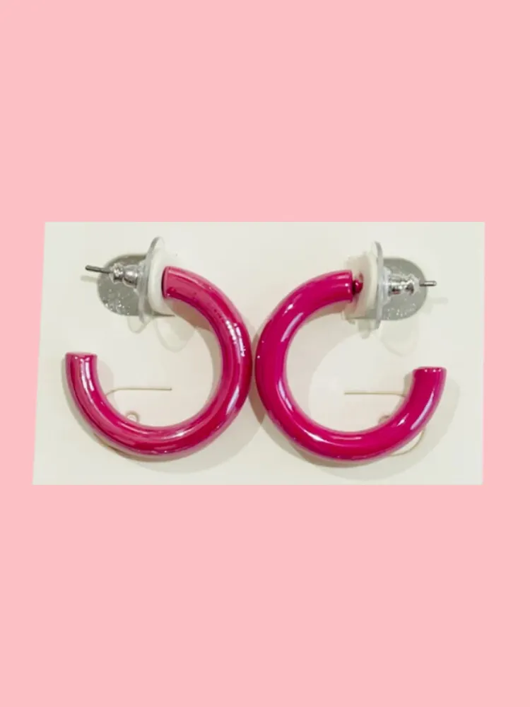 Medium Acrylic Hoop - Fuschia