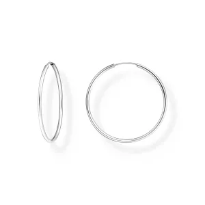 Medium Hoop Earrings Silver