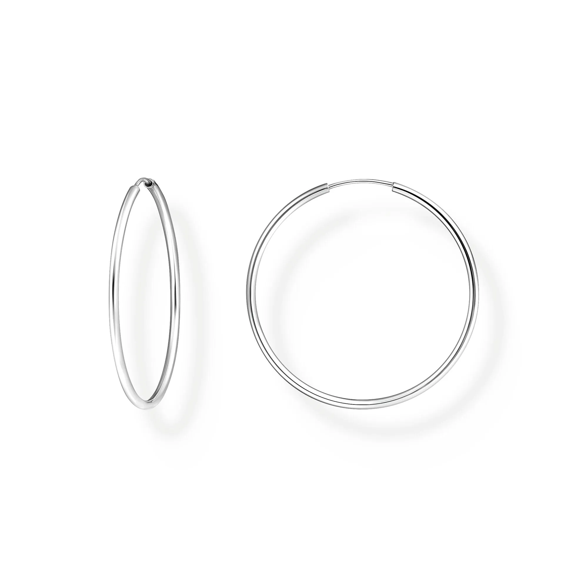 Medium Hoop Earrings Silver