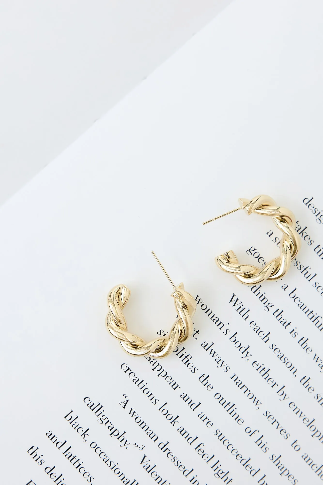 Meet Me Here Hoop Earrings Gold