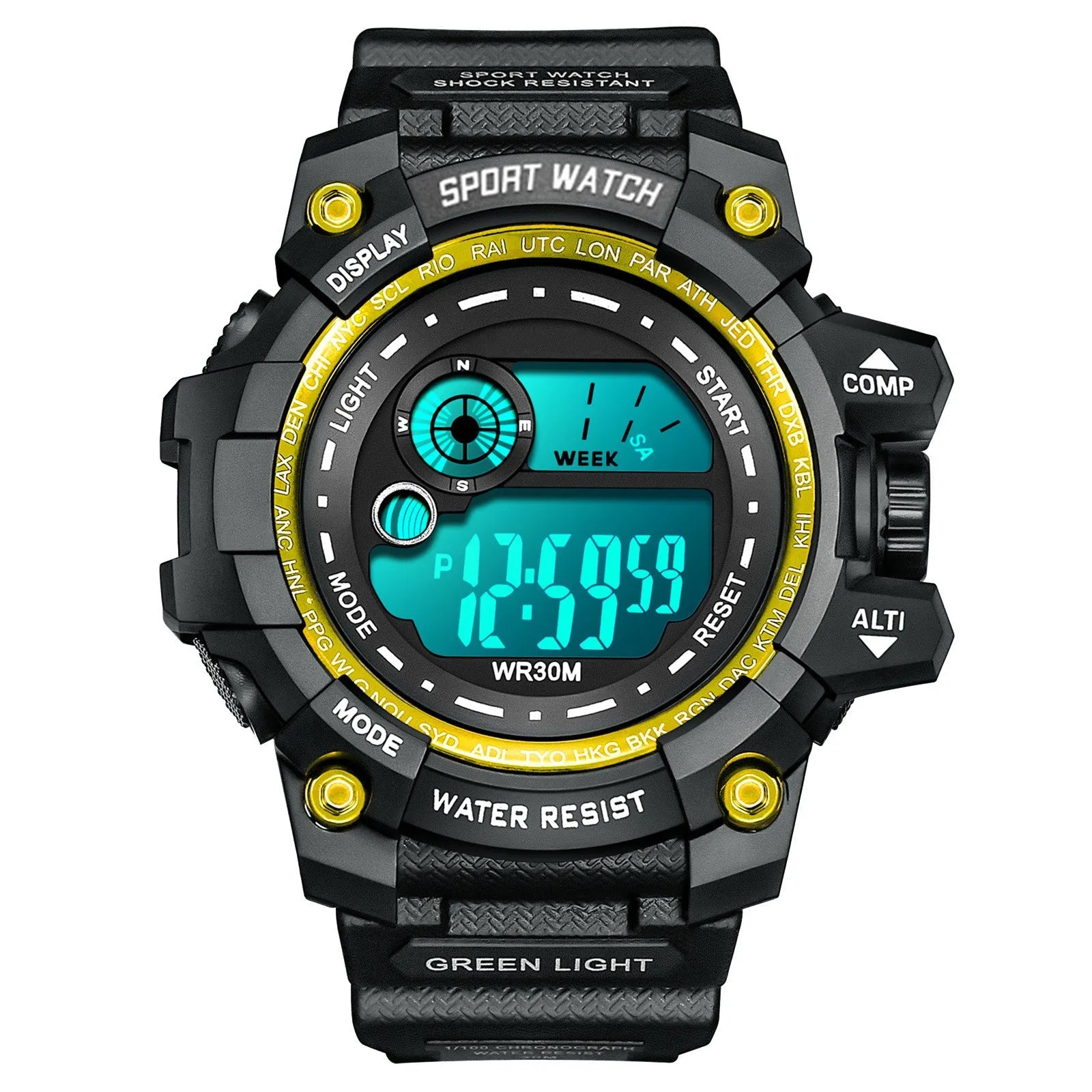 Men LED Digital Watches Luminous Fashion Sport Waterproof Watches