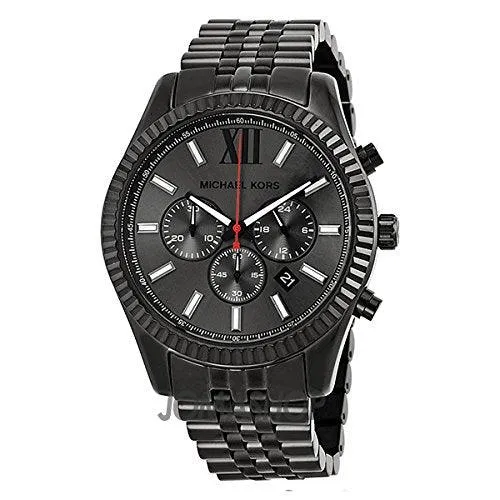 Michael Kors All Black Large Lexington Chronograph Bracelet Watch MK8320