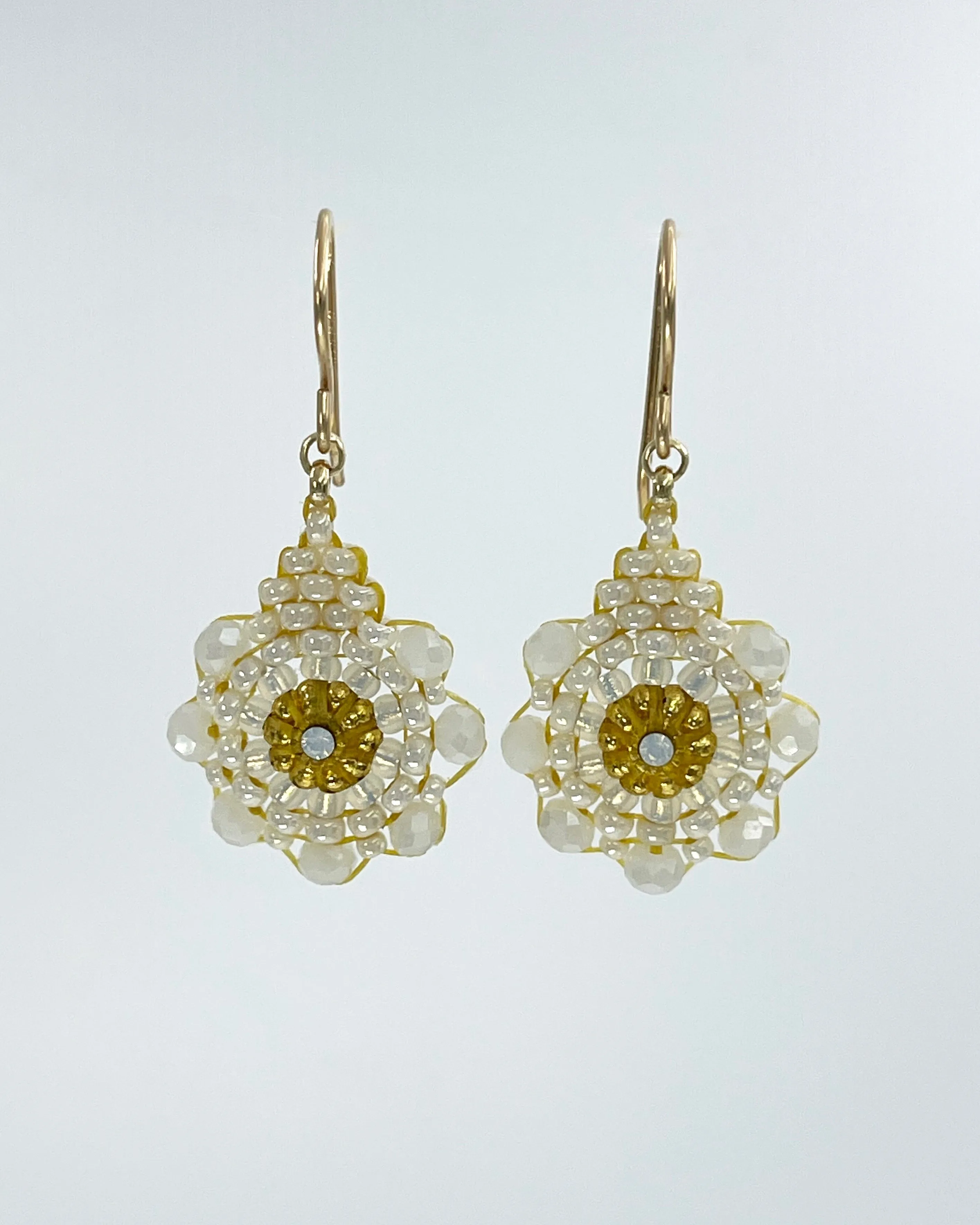 Miguel Ases Flower Drop Earrings