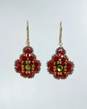 Miguel Ases Flower Drop Earrings