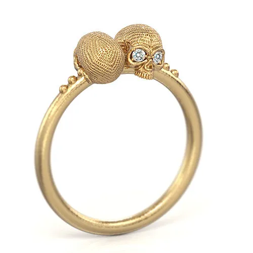 Mini Diamond Vogue Skull Ring