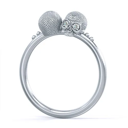 Mini Diamond Vogue Skull Ring
