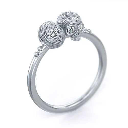 Mini Diamond Vogue Skull Ring