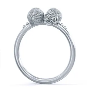 Mini Diamond Vogue Skull Ring
