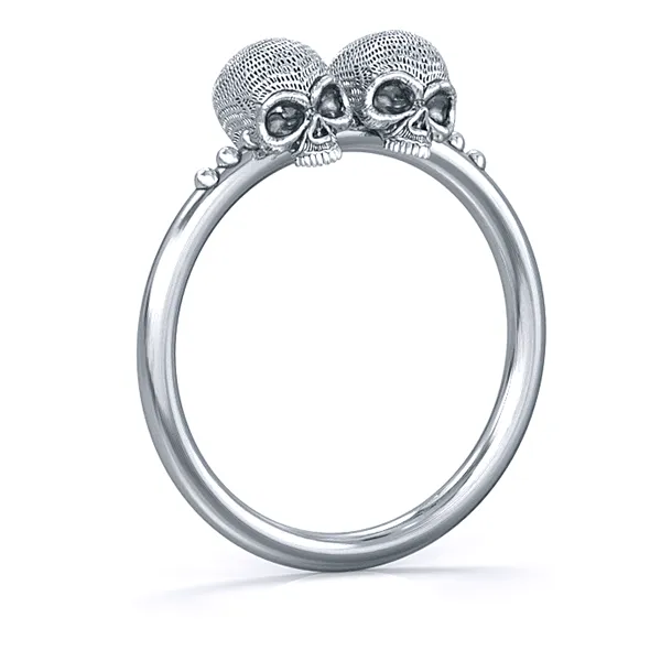Mini Gemini Skull Ring