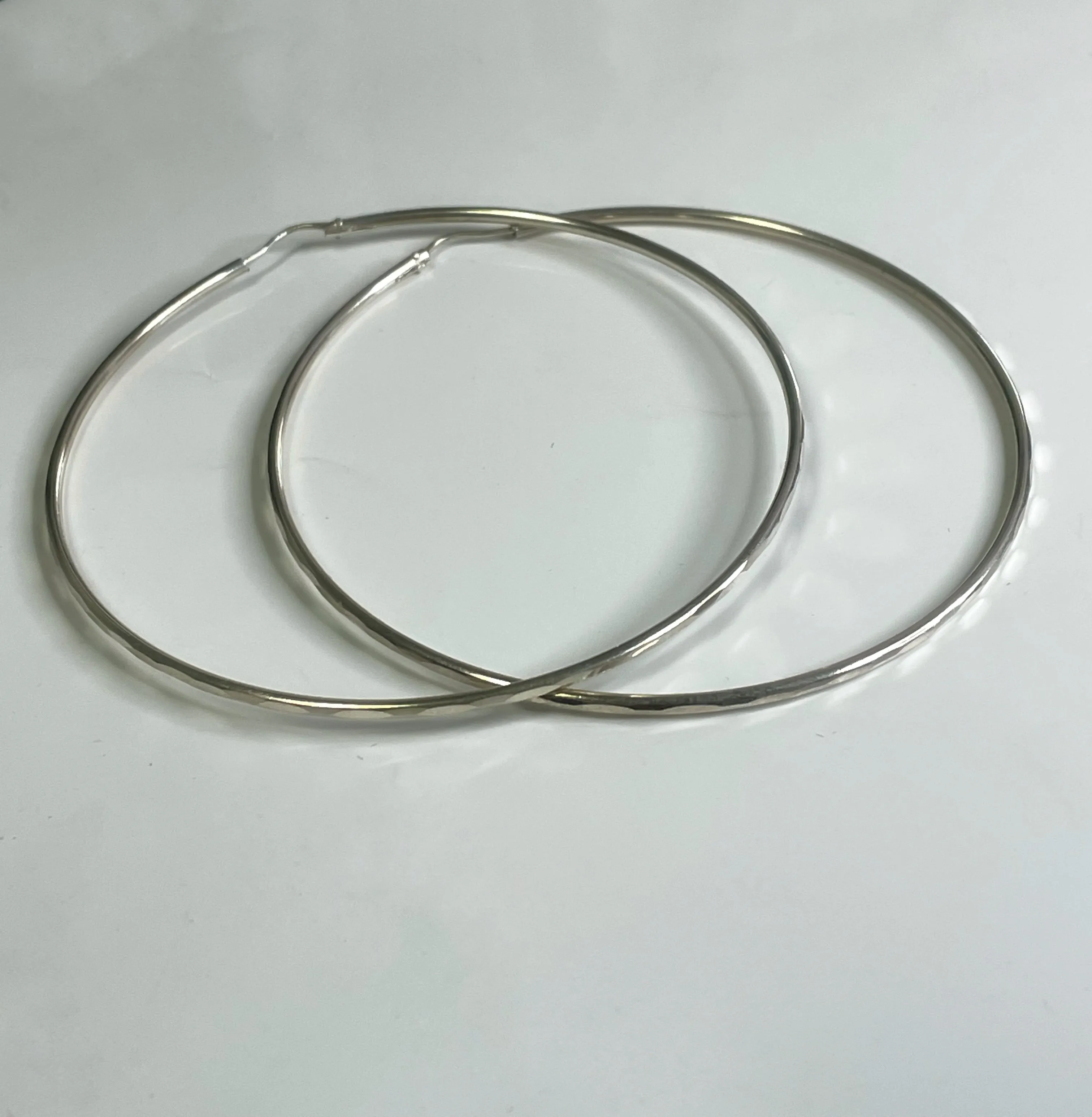 Mirror Effect Hoop Earrings