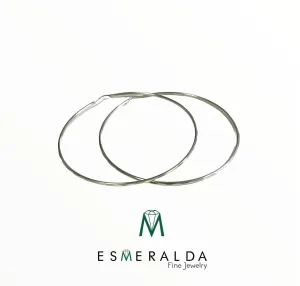 Mirror Effect Hoop Earrings