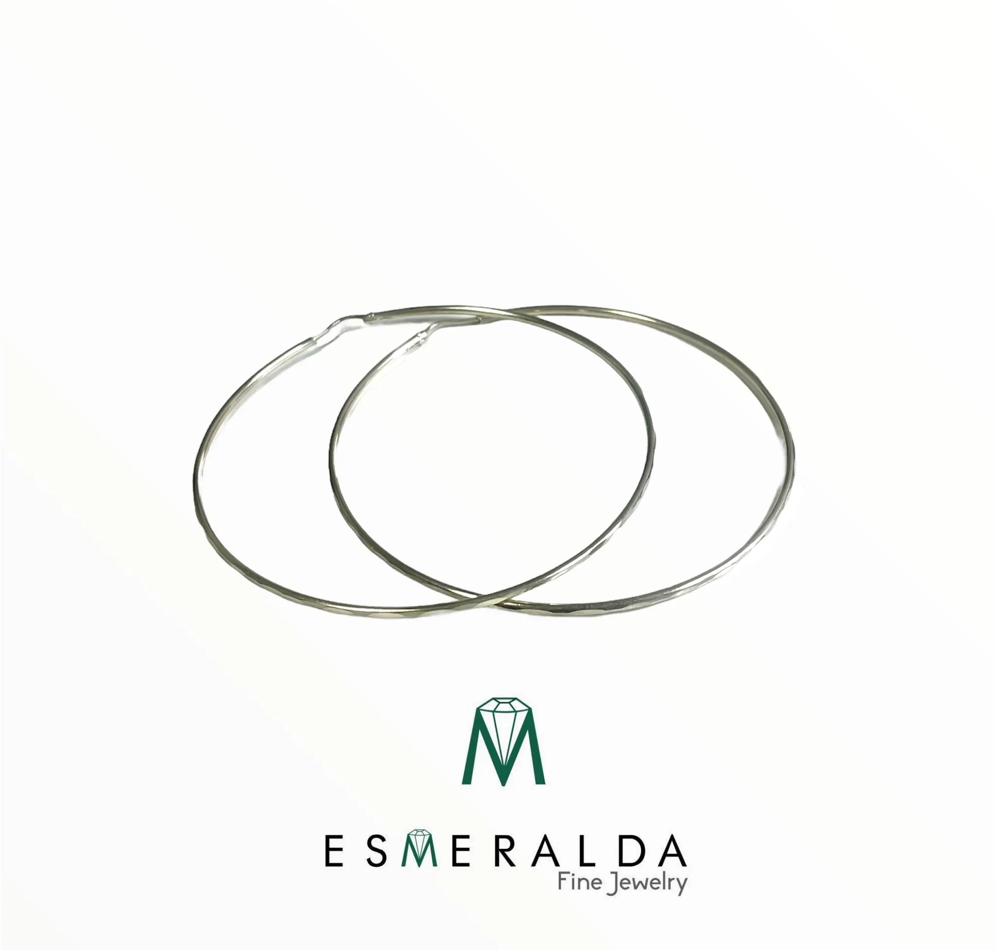 Mirror Effect Hoop Earrings