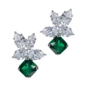Mixed CZ Drop Earrings