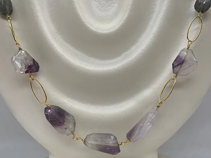 Mixed Gem Stone Roasry Necklace