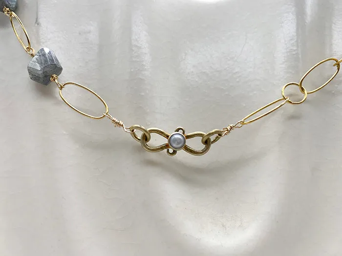 Mixed Gem Stone Roasry Necklace