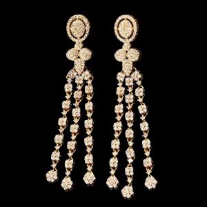 Mon Amour Crystal Cascade Waterfall Earrings