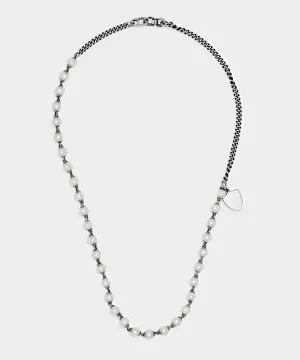 Mondi Necklace in Silver with White Pearls