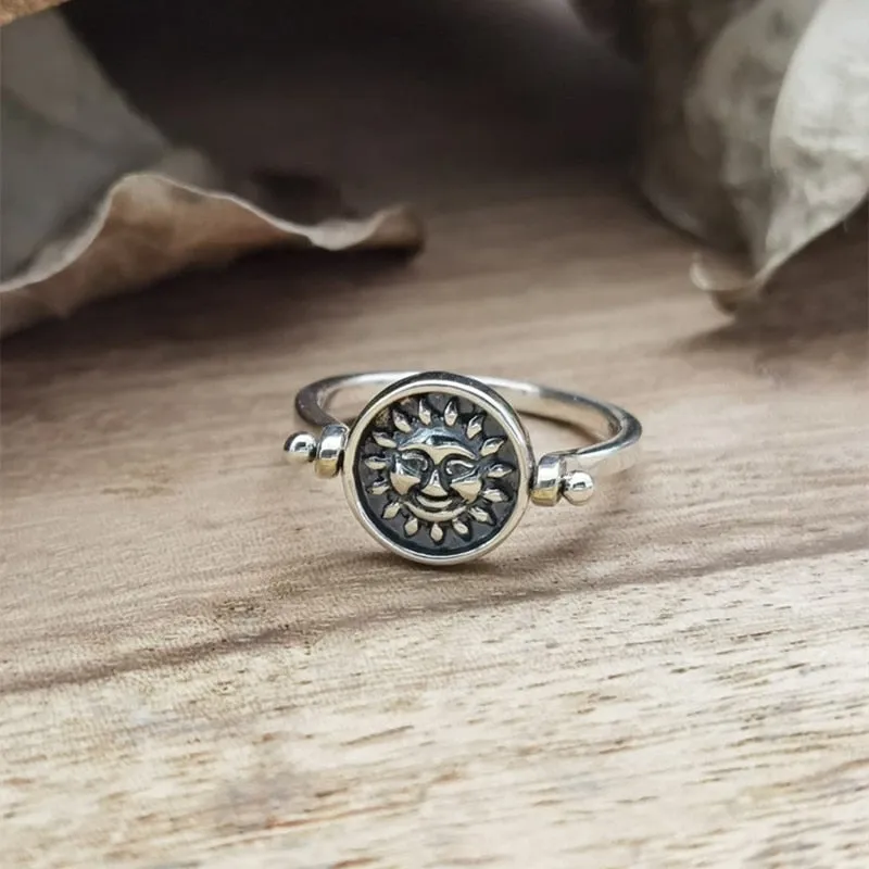 Moon Sun Star Ring Statement Finger Rings for both gender