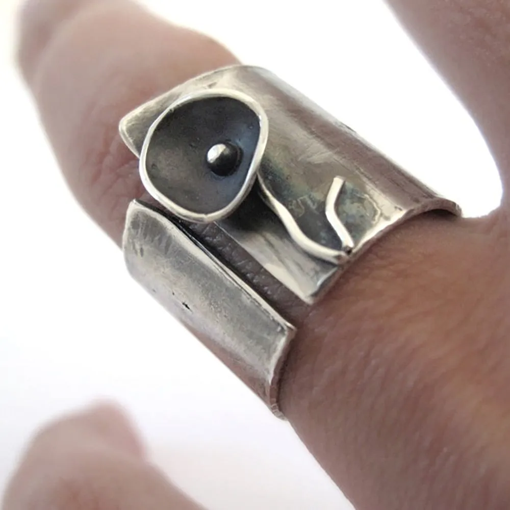 Moon Sun Star Ring Statement Finger Rings for both gender