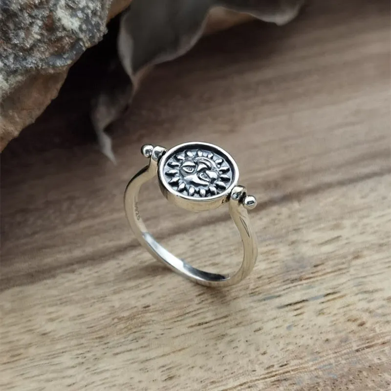 Moon Sun Star Ring Statement Finger Rings for both gender