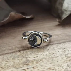 Moon Sun Star Ring Statement Finger Rings for both gender