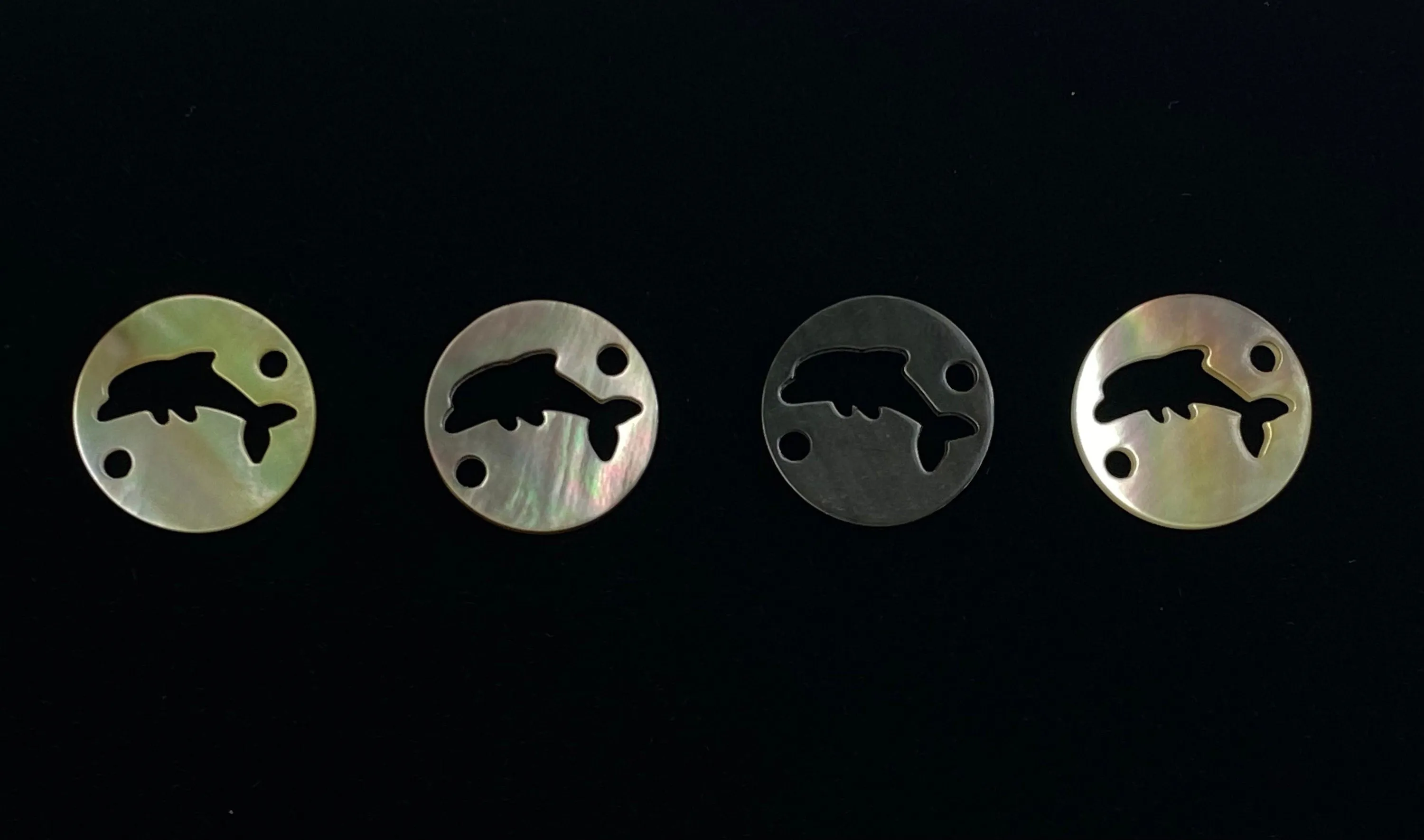 Mother of Pearl Dolphin Carved Bead