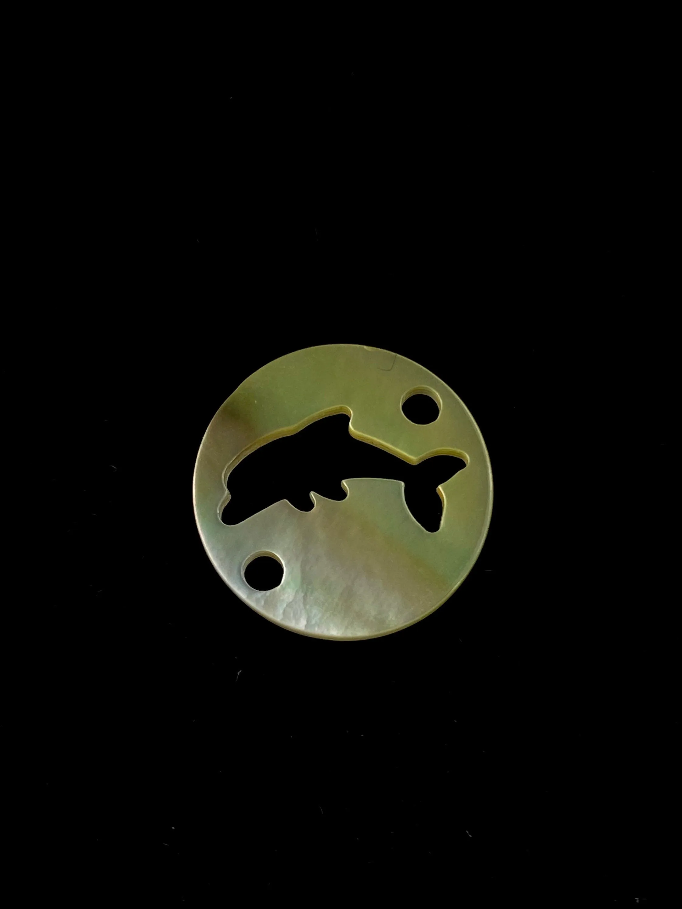 Mother of Pearl Dolphin Carved Bead