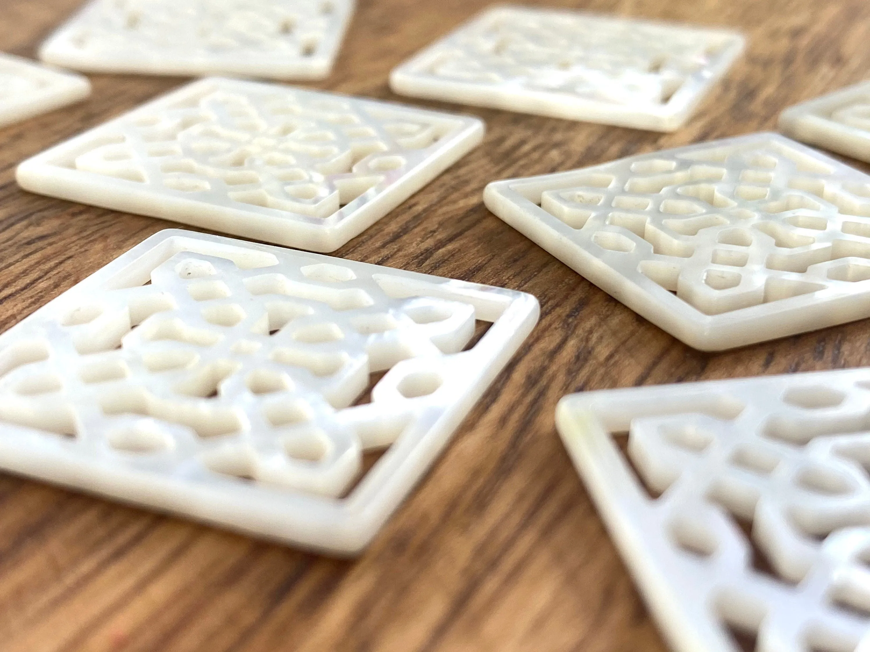 Mother Of Pearl Square Shell, Sku#M116