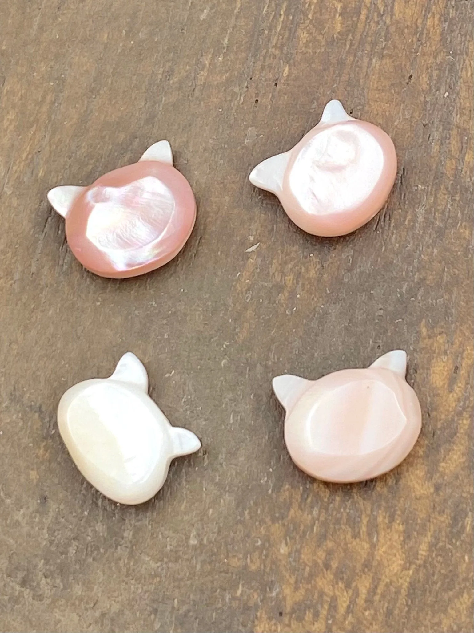 Mother Of Pearls Pink Cat Beads, Mother Of Pearl Beads, Sku#M19