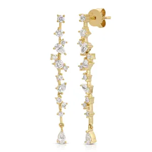 Multi Cut Diamond Drop Stud