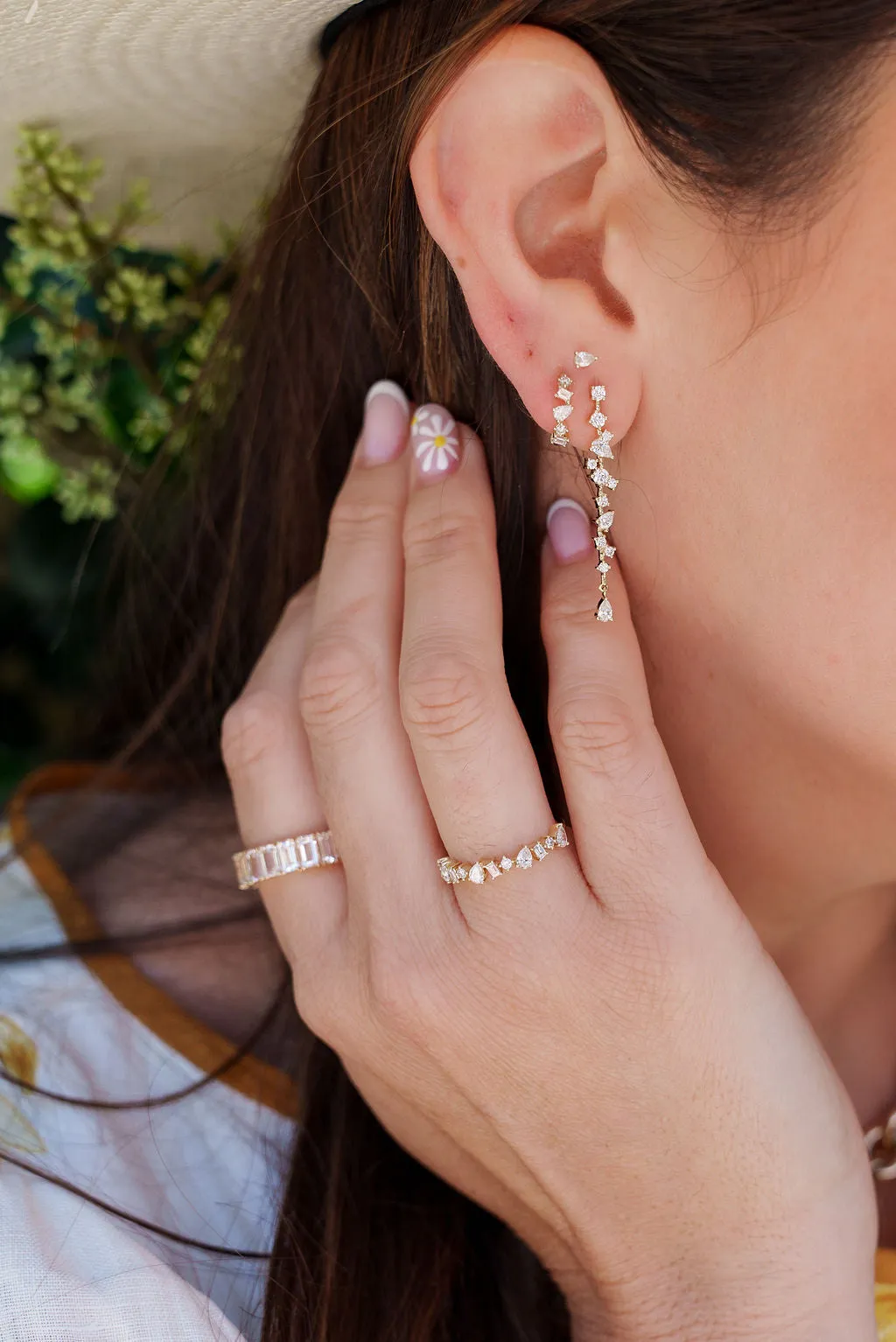 Multi Cut Diamond Drop Stud